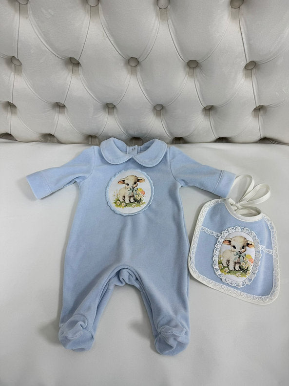 Easter Lamb Classic Originals Baby Grow and Bib