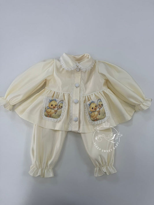 Younger Girls Classic Lemon Duckling Pyjamas