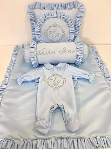 Blue & Silver Set- Crest and Ruffle