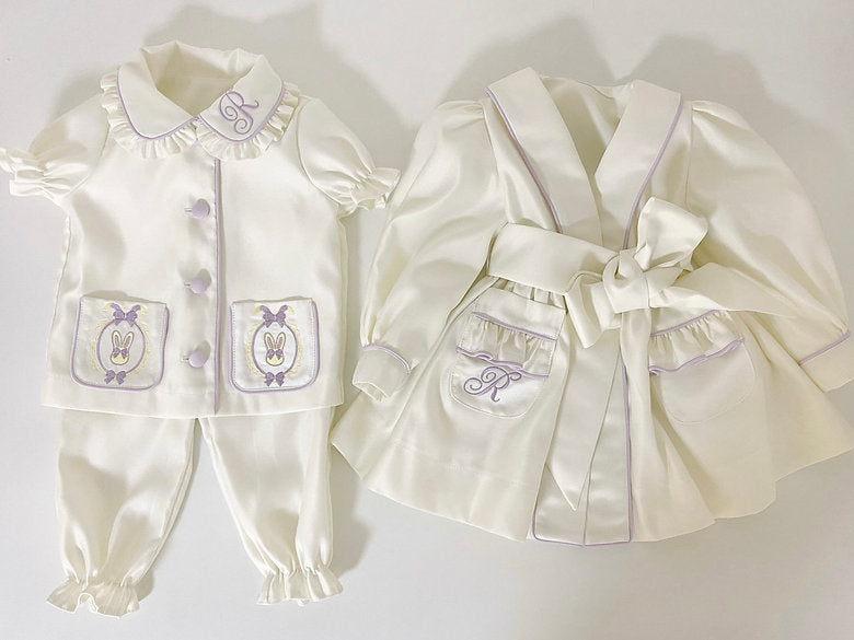 Easter Bunny Girls Pyjamas and Gown Set