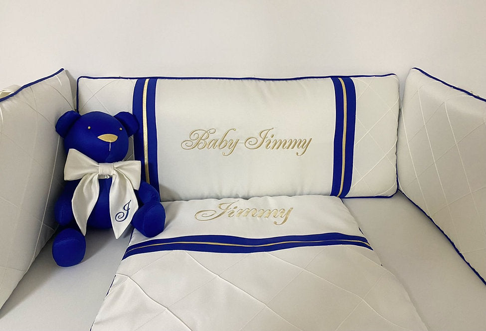Bespoke Luxury Cot Bumpers x3 Sides