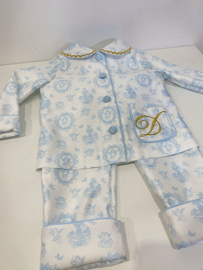 Luxury Silk Cherub Toile Pyjamas