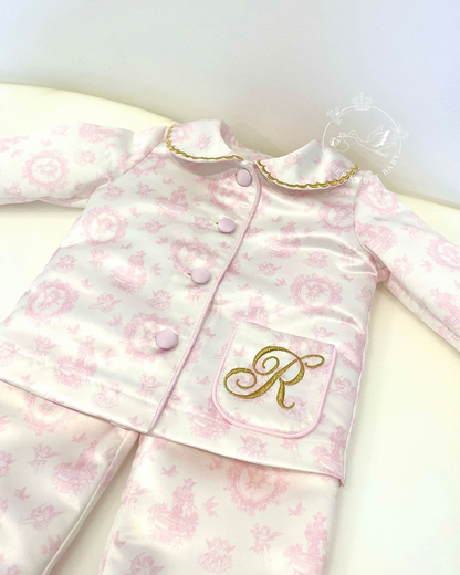 Luxury Silk Cherub Toile Pyjamas
