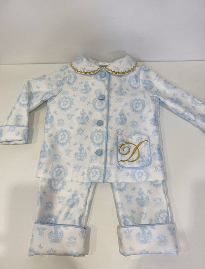 Luxury Silk Cherub Toile Pyjamas