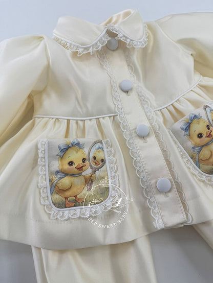 Older Girls Classic Lemon Duckling Pyjamas