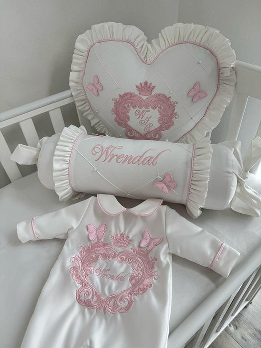 Heart Crest & Butterflies 3 piece set