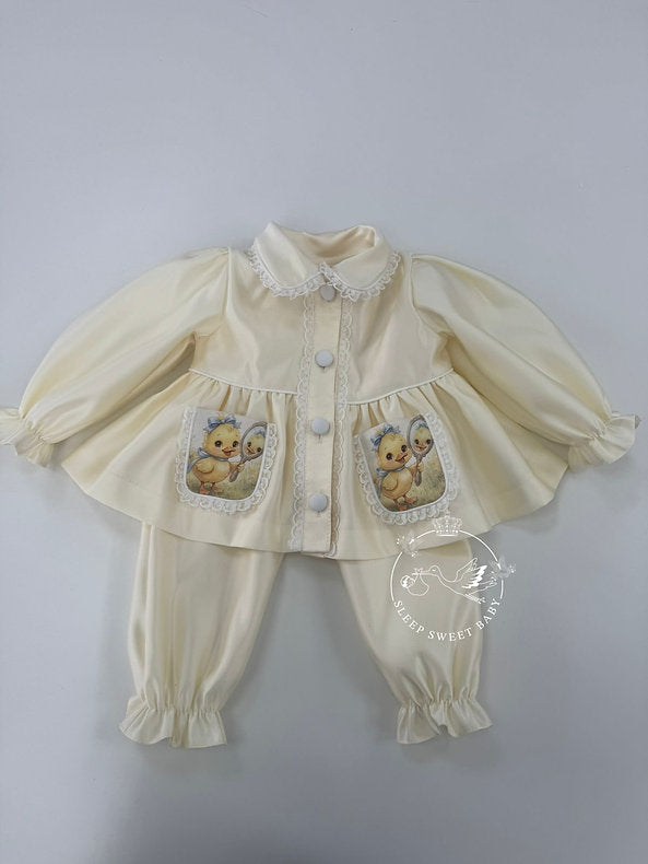 Older Girls Classic Lemon Duckling Pyjamas