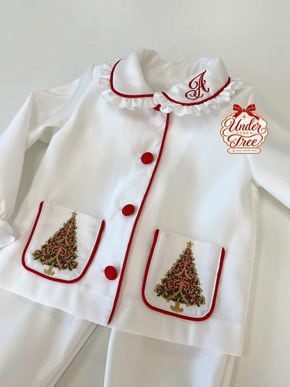 Christmas Tree Pyjamas and Gown Older Girl