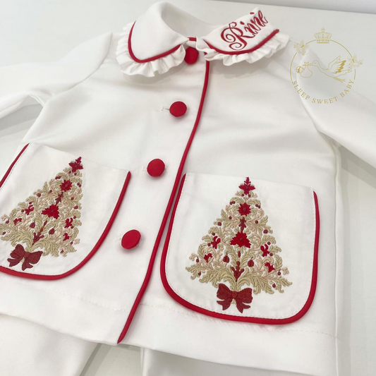 Girls Premium Christmas Pyjamas and Gown Set