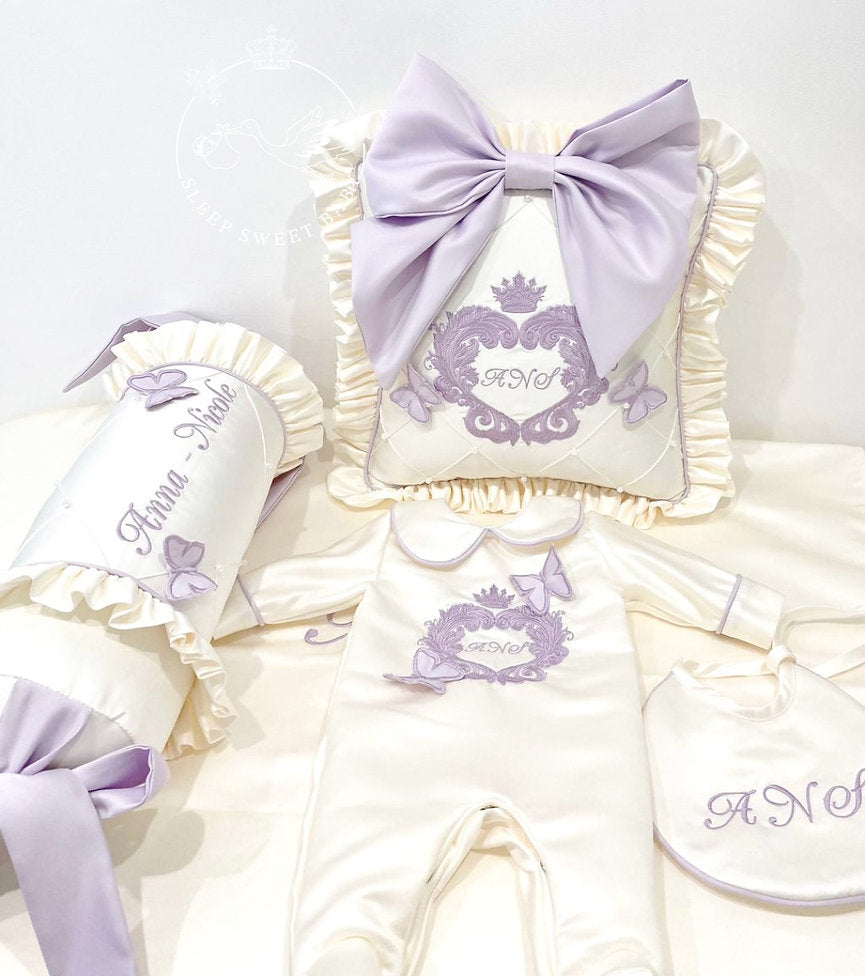 Lilac Butterfly Premium Silk Set