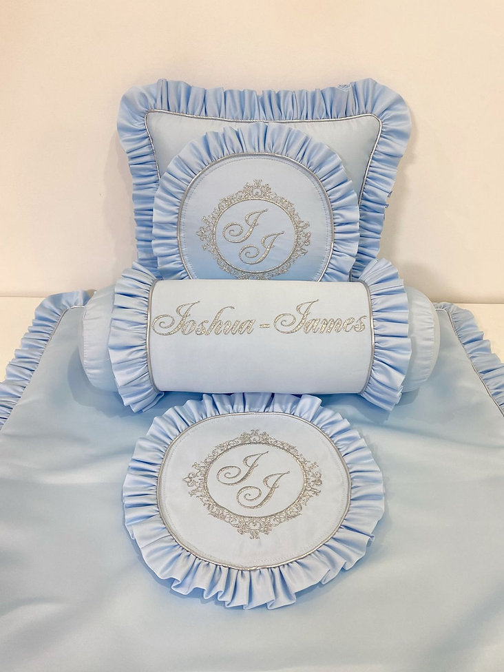 Blue & Silver Set- Crest and Ruffle