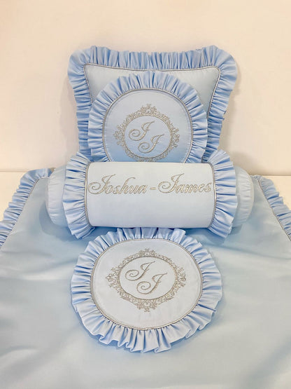 Blue & Silver Set- Crest and Ruffle