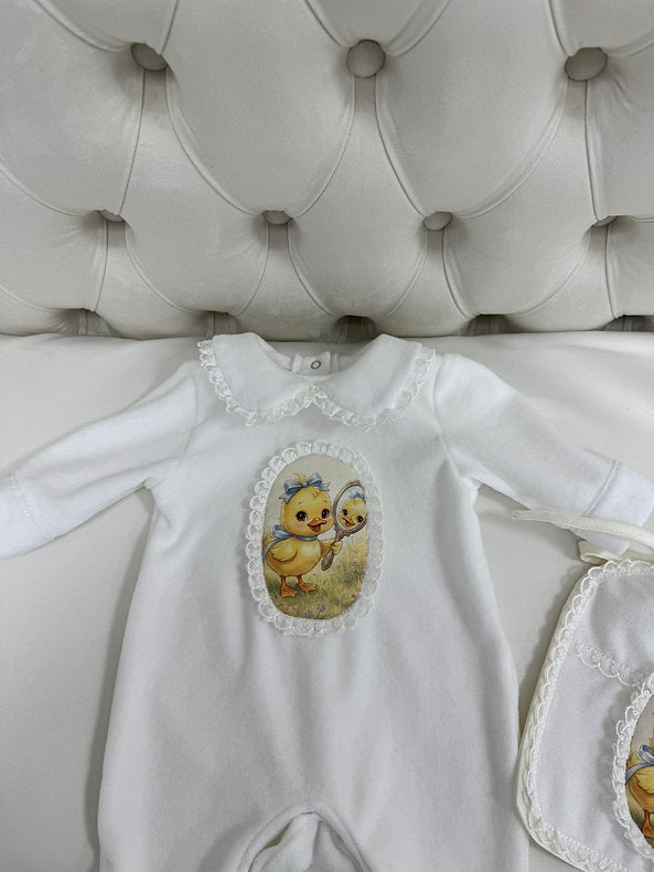 Easter Duckling Classic Originals Baby Grow and Bib