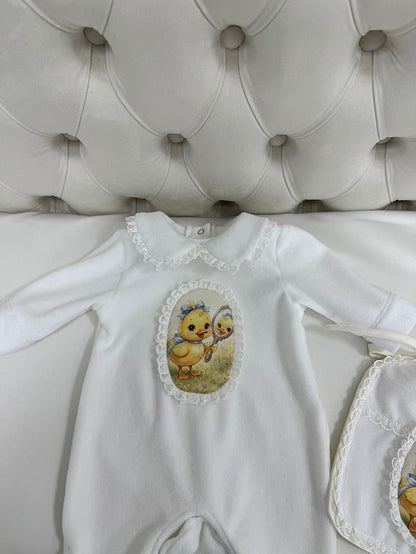 Easter Duckling Classic Originals Baby Grow and Bib