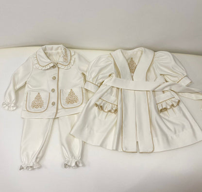 Girls Christmas Pyjamas Premium Silk