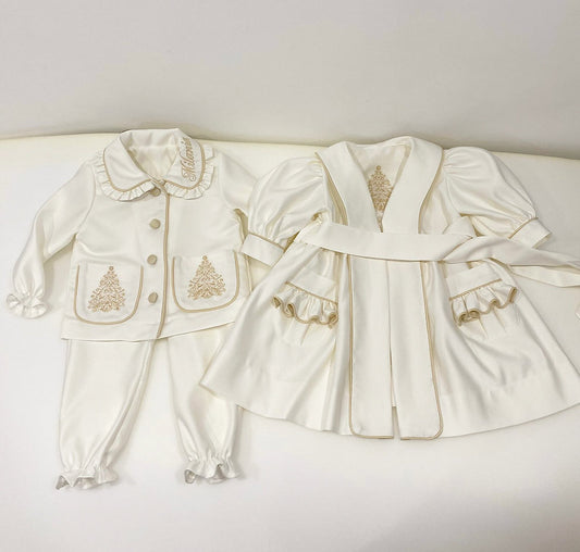 Girls Christmas Premium Pyjamas & Gown Set