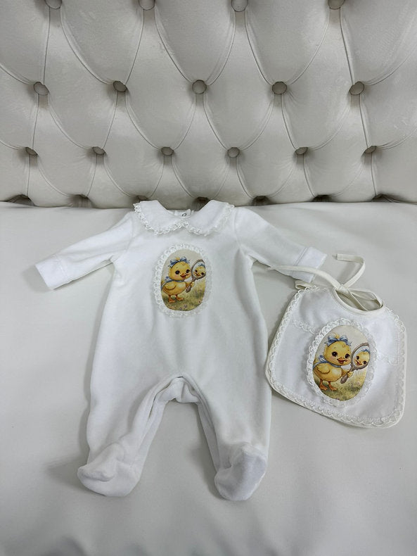 Easter Duckling Classic Originals Baby Grow and Bib