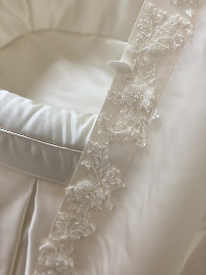 Lace Full Skirt Canopy Crib