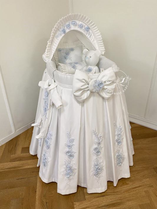 Full Skirt Hooded Lace Crib
