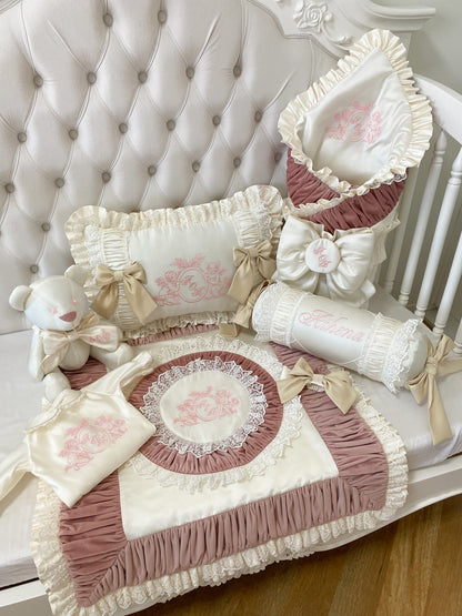 Velour Vintage Cherub 7-Piece Set